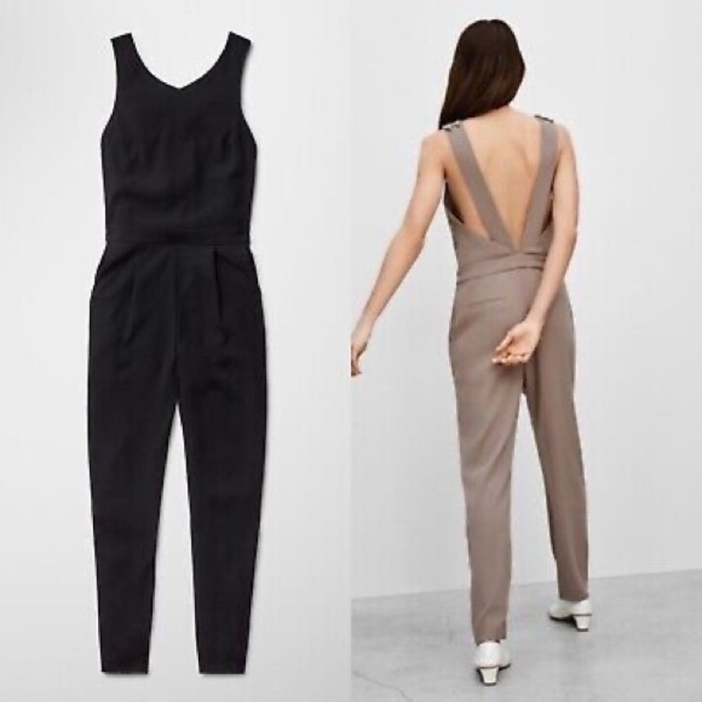 Aritzia BABATON BNWT Seamus low back Jumpsuit in ‘Morel’